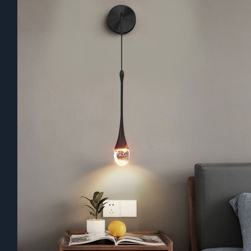Unique Shape Crystal Wall Light Modern Style 1 Light Wall Mount Light for Bedroom