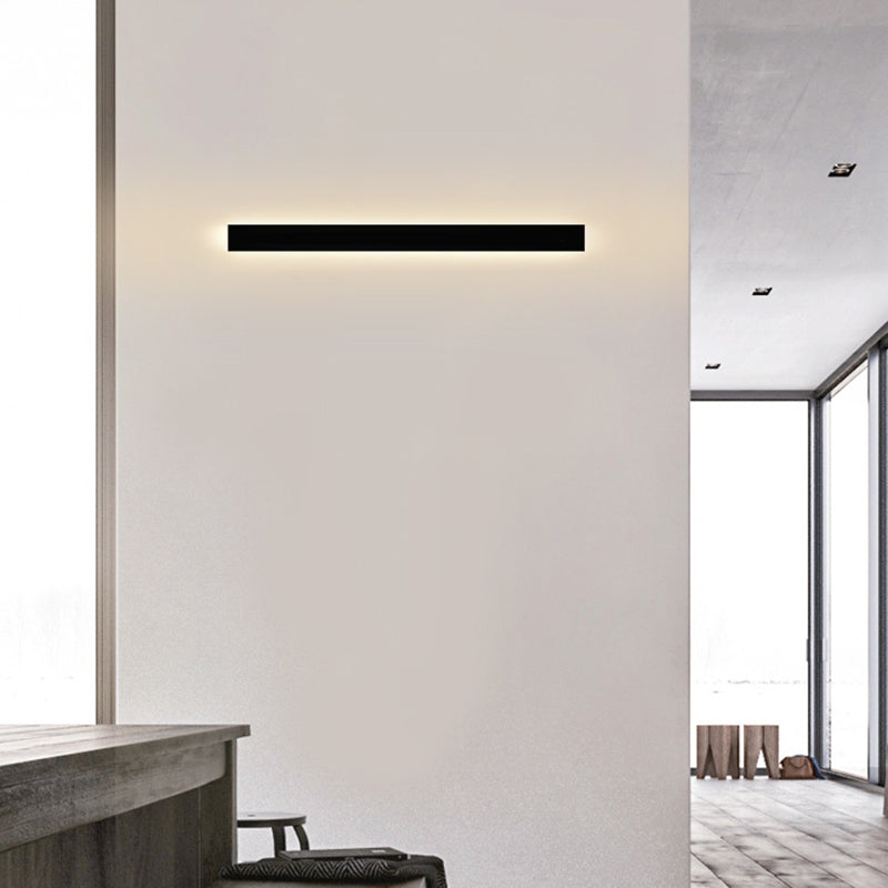 Metall lineare Formwandlicht moderne 1 leichte Wandmontageleuchte in Schwarz