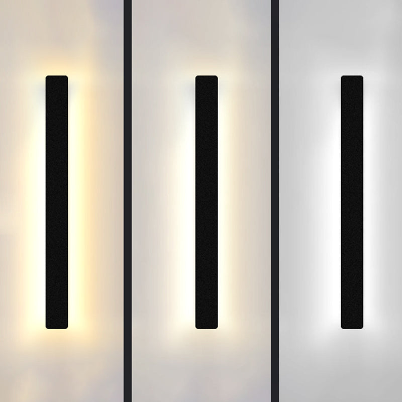 Metall lineare Formwandlicht moderne 1 leichte Wandmontageleuchte in Schwarz