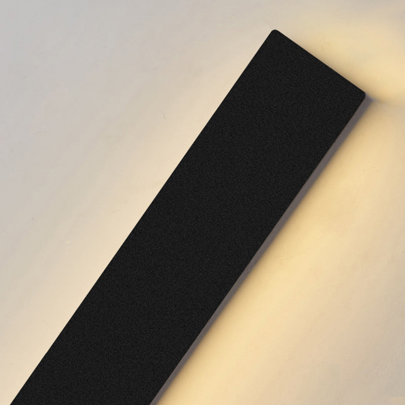 Metall lineare Formwandlicht moderne 1 leichte Wandmontageleuchte in Schwarz