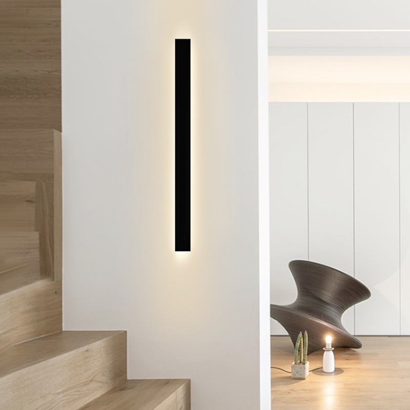 Metall lineare Formwandlicht moderne 1 leichte Wandmontageleuchte in Schwarz