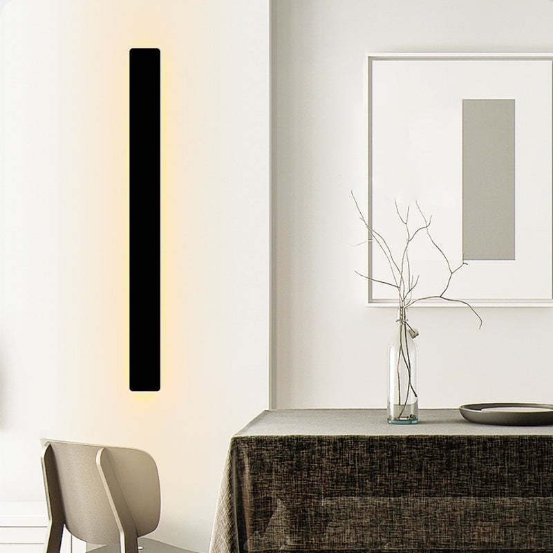 Metall lineare Formwandlicht moderne 1 leichte Wandmontageleuchte in Schwarz