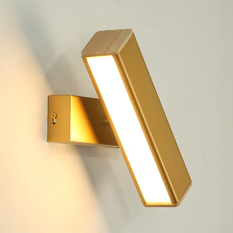 Fuera de luz de pared de metal moderna Rotable 1 Ligera de pared ligera para dormitorio