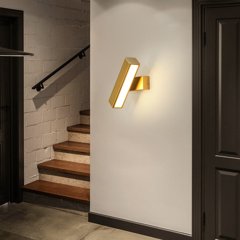 Fuera de luz de pared de metal moderna Rotable 1 Ligera de pared ligera para dormitorio
