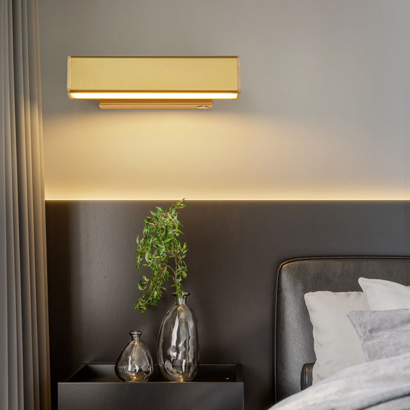 Fuera de luz de pared de metal moderna Rotable 1 Ligera de pared ligera para dormitorio