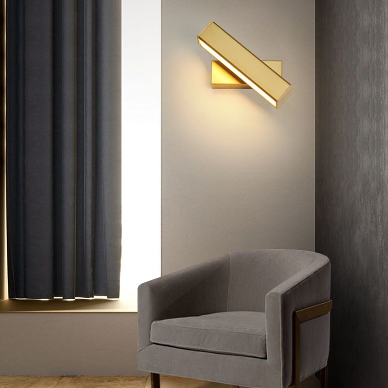 Fuera de luz de pared de metal moderna Rotable 1 Ligera de pared ligera para dormitorio
