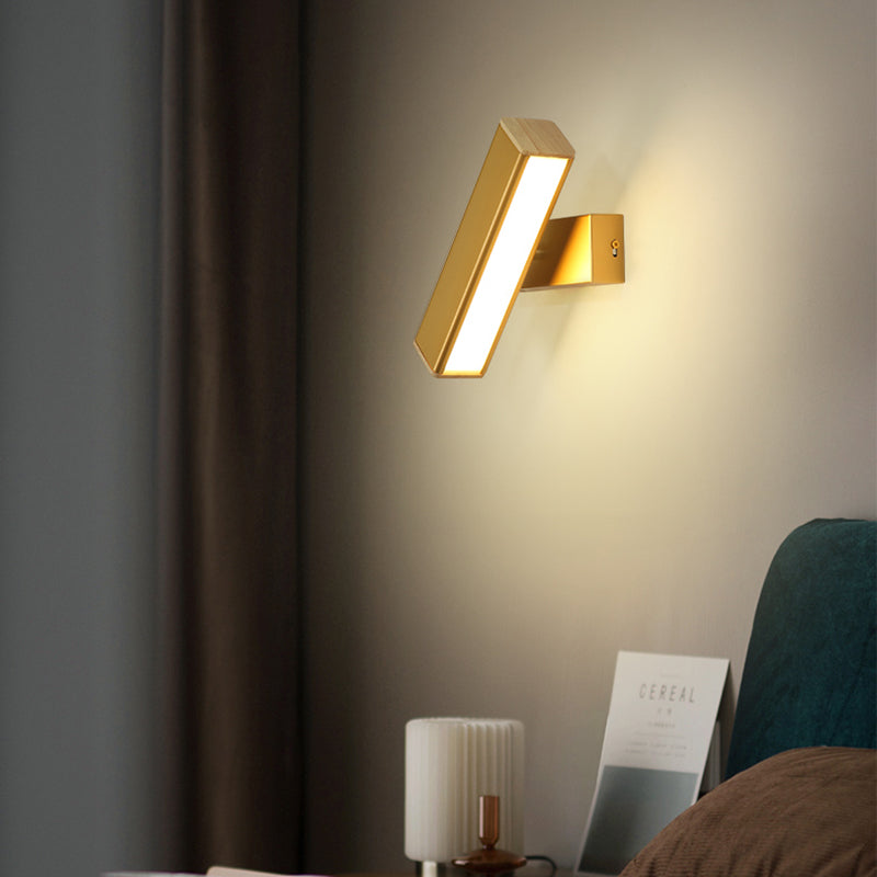 Fuera de luz de pared de metal moderna Rotable 1 Ligera de pared ligera para dormitorio