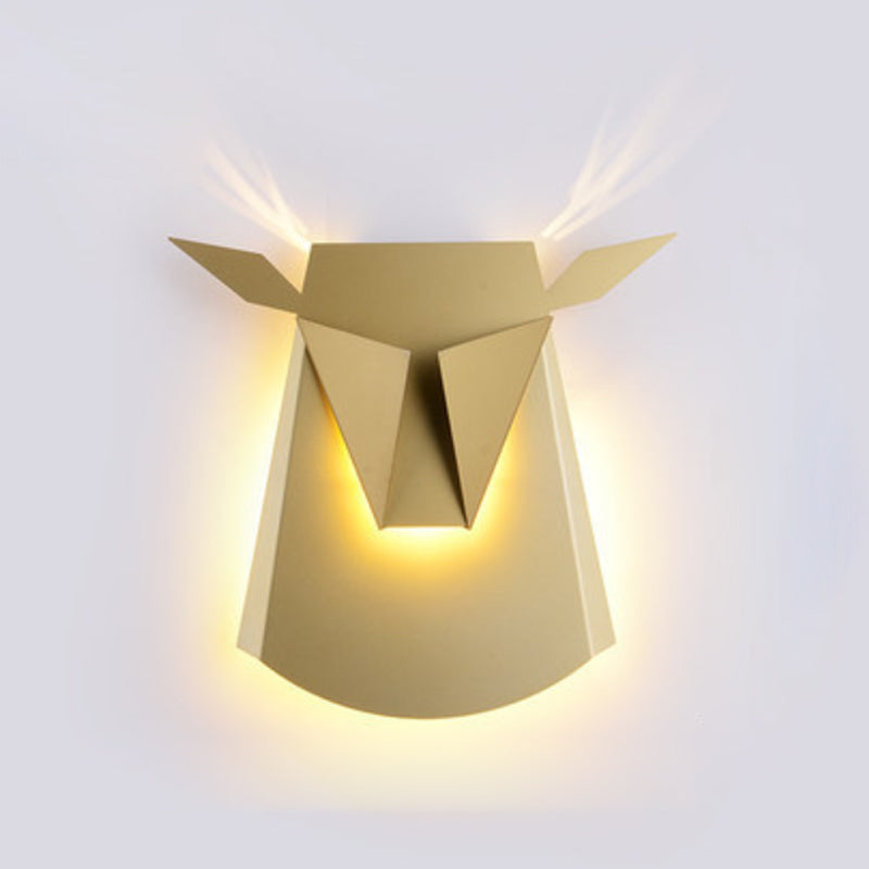 Kunstdekor Tier Wandlampe Metall Wohnzimmer LED LED Leuchte Leuchte