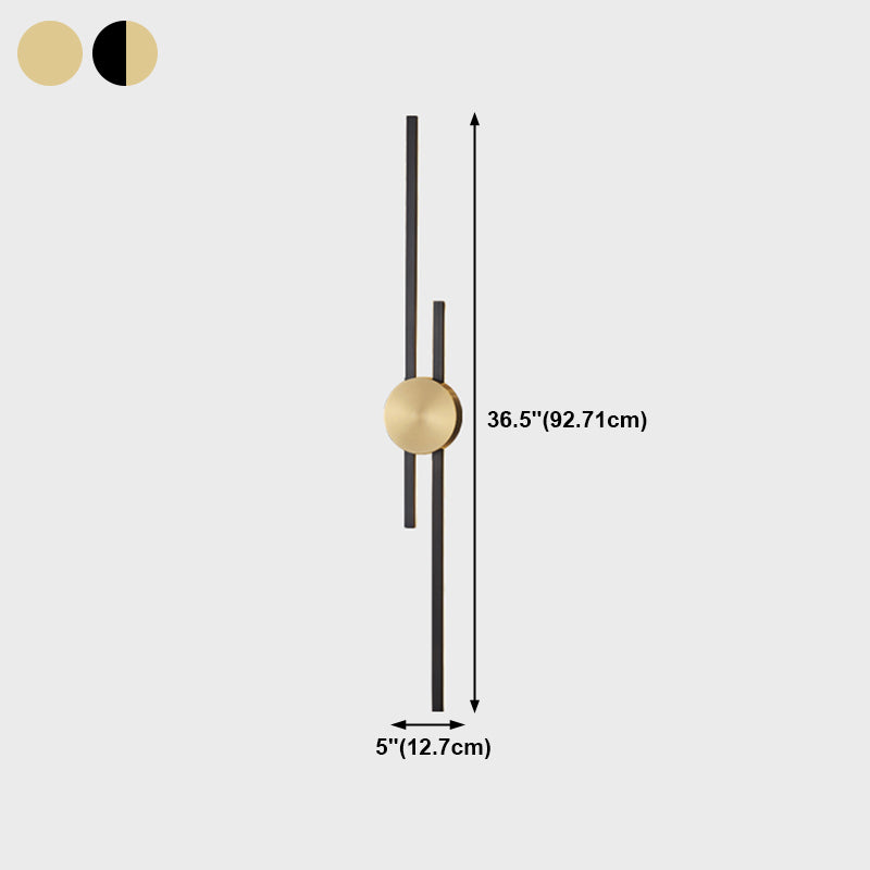 Metal Linear Shape Wall Light Modern Style Multi Lights Wall Mount Light Fixture