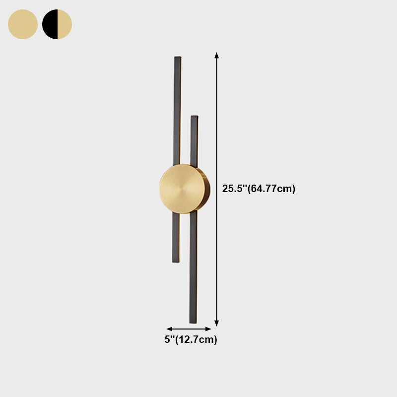 Metal Linear Shape Wall Light Modern Style Multi Lights Wall Mount Light Fixture