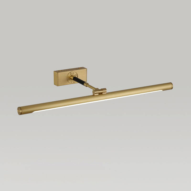 Metal Linear Shade Wall Sconce Modern Style 1- Light Mirror Wall Mount Lighting