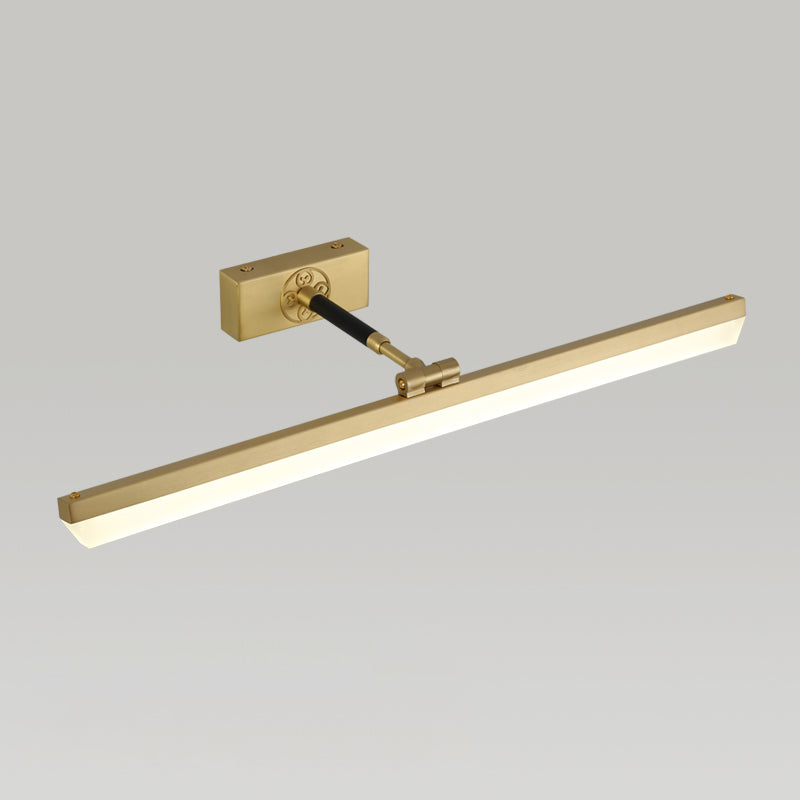 Metal Linear Shade Wall Sconce Modern Style 1- Light Mirror Wall Mount Lighting