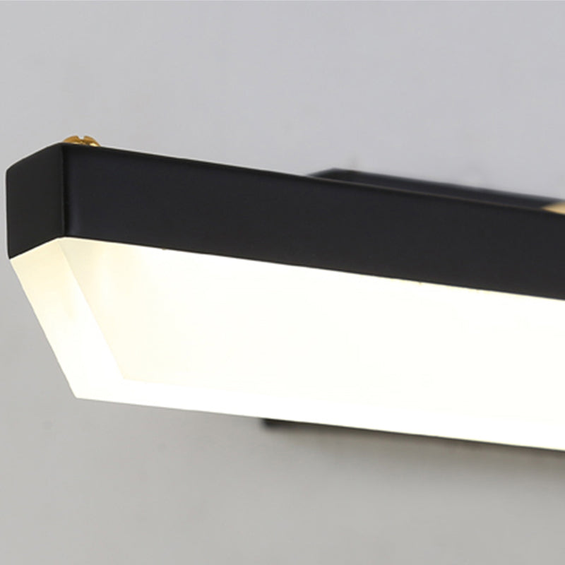 Metal Linear Shade Wall Sconce Modern Style 1- Light Mirror Wall Mount Lighting