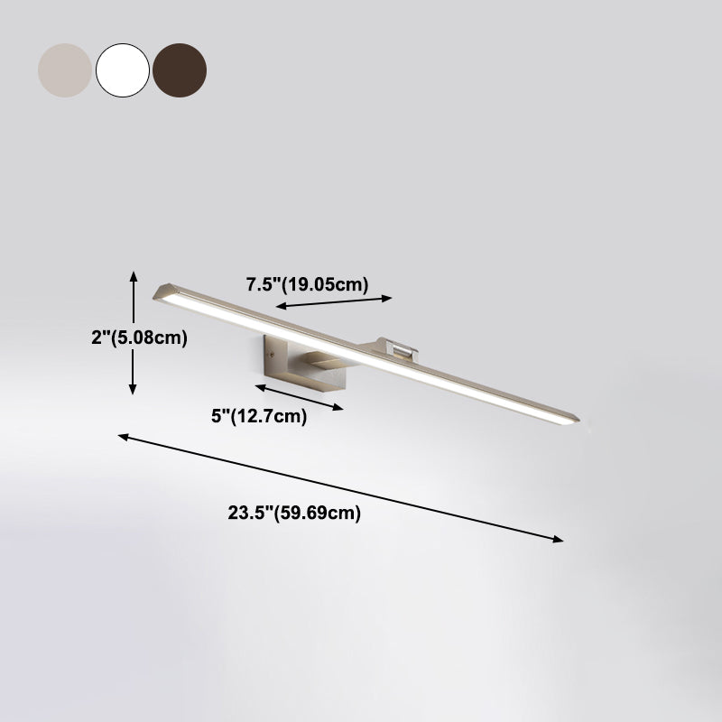 Simplicidad moderna Dicha de iluminación de tocador de tocador LED de baño.