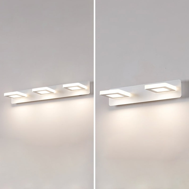 Metal Geometric Shape Mirror Wall Light Modern Multi-Lights Mirror Wall Mount Light