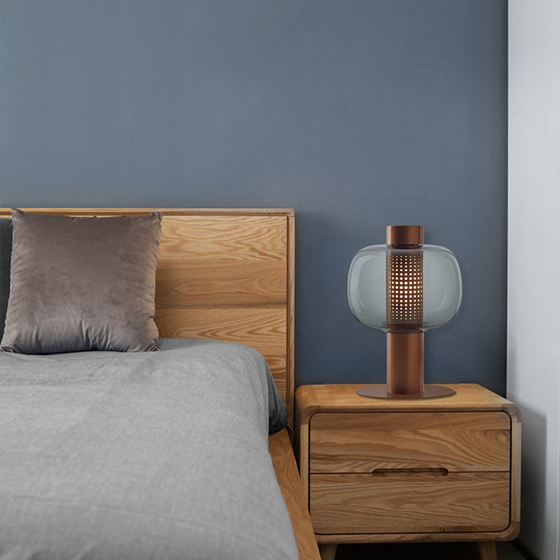 Glasrunde Tabelle Lampe moderne 1-Licht-Tischlampenlampen