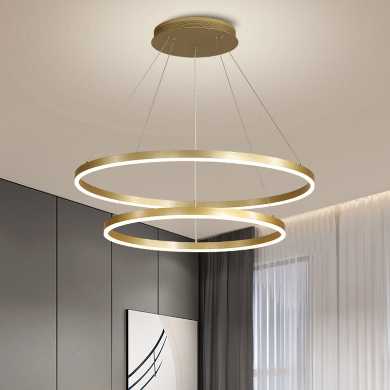 Runde Formhänger Kronleuchter Moderne Metallleuchterbeleuchtungsleuchten