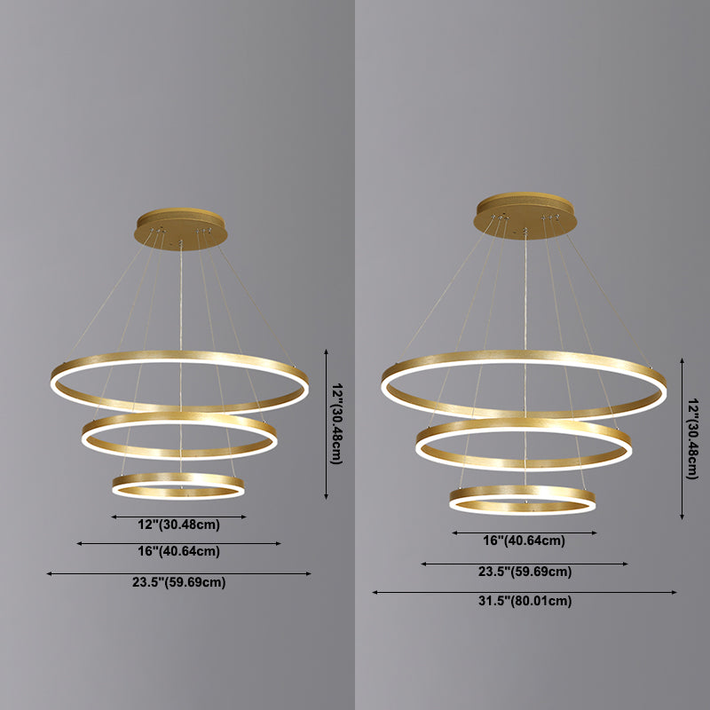Runde Formhänger Kronleuchter Moderne Metallleuchterbeleuchtungsleuchten