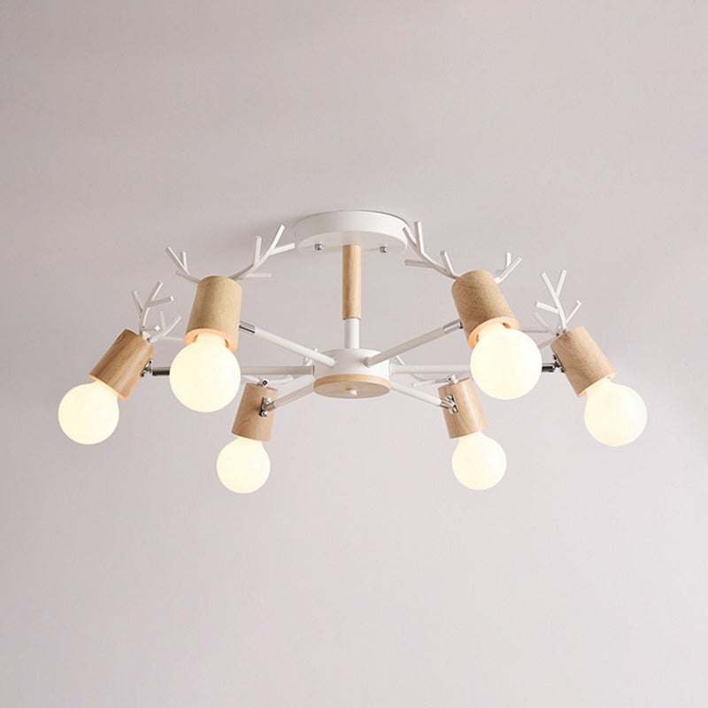 Geweihform Kronleuchter Lichter moderne Holzleuchterbeleuchtung.