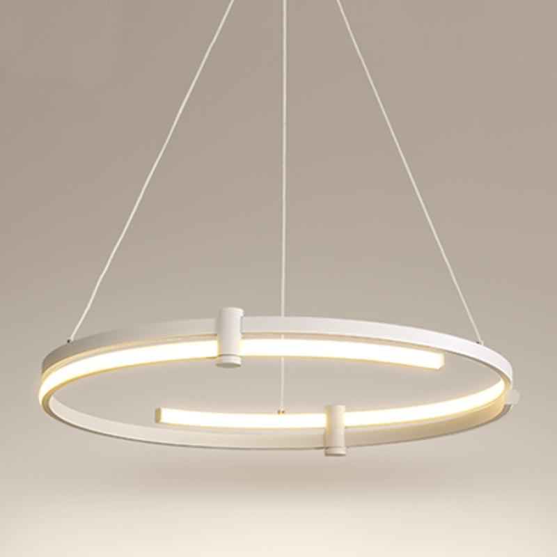Zeitgenössische Radform Kronleuchter Lichter Metall 2 helle Kronleuchterbeleuchtung