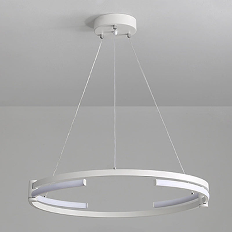 Zeitgenössische Radform Kronleuchter Lichter Metall 2 helle Kronleuchterbeleuchtung