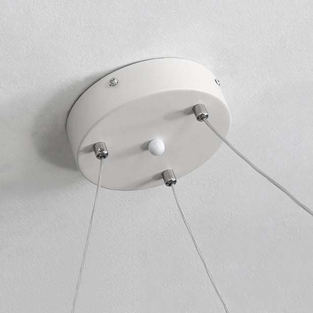 Zeitgenössische Radform Kronleuchter Lichter Metall 2 helle Kronleuchterbeleuchtung