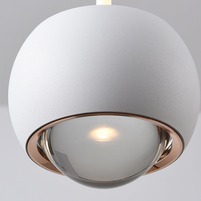 Round Metal Hanging Pendant Light Nordic LED Suspension Pendant Light