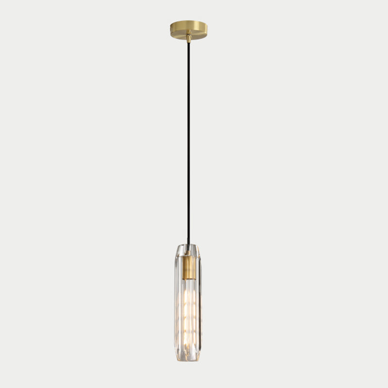 Modern Minimalist Hanging Light Crystal Pendant Lighting Fixture for Dining Room
