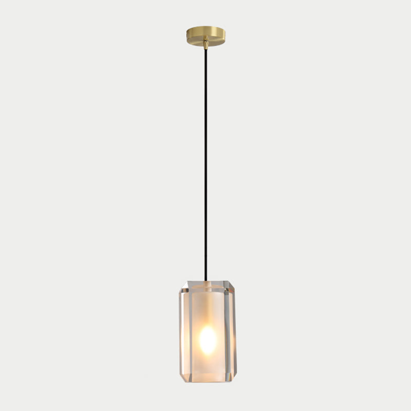 Modern Minimalist Hanging Light Crystal Pendant Lighting Fixture for Dining Room