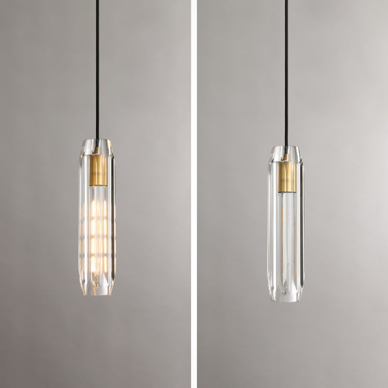 Modern Minimalist Hanging Light Crystal Pendant Lighting Fixture for Dining Room