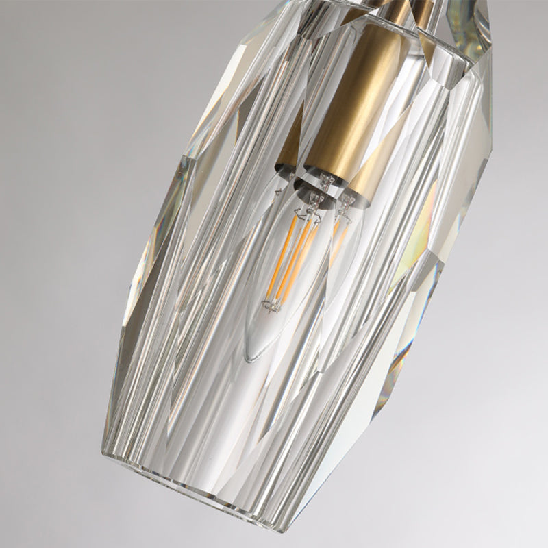 Modern Minimalist Hanging Light Crystal Pendant Lighting Fixture for Dining Room