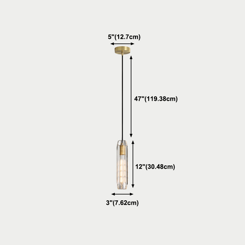 Modern Minimalist Hanging Light Crystal Pendant Lighting Fixture for Dining Room