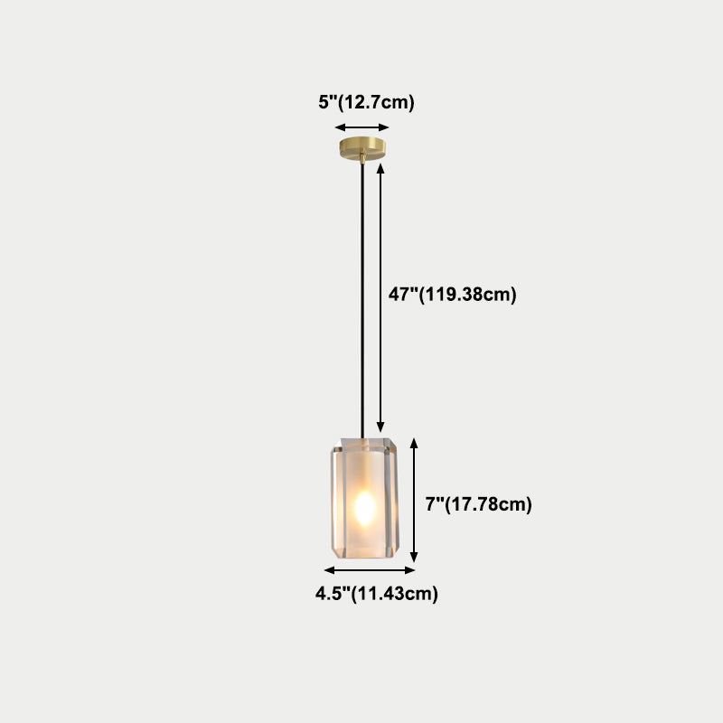 Modern Minimalist Hanging Light Crystal Pendant Lighting Fixture for Dining Room