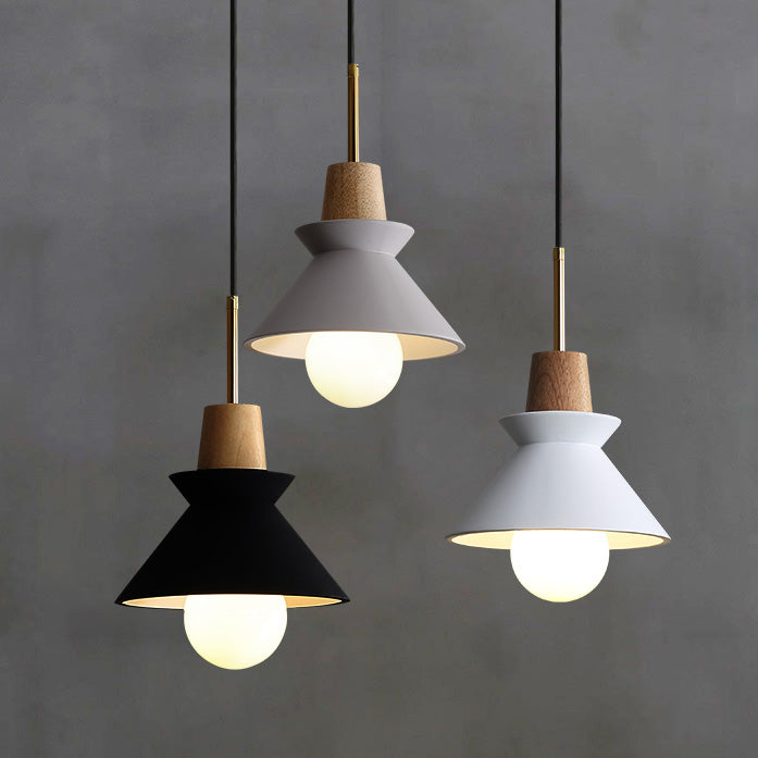 Modern Minimalist Hanging Light Wooden Pendant Lighting Fixture