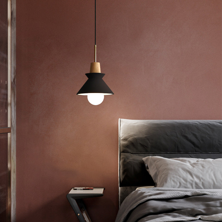 Modern Minimalist Hanging Light Wooden Pendant Lighting Fixture