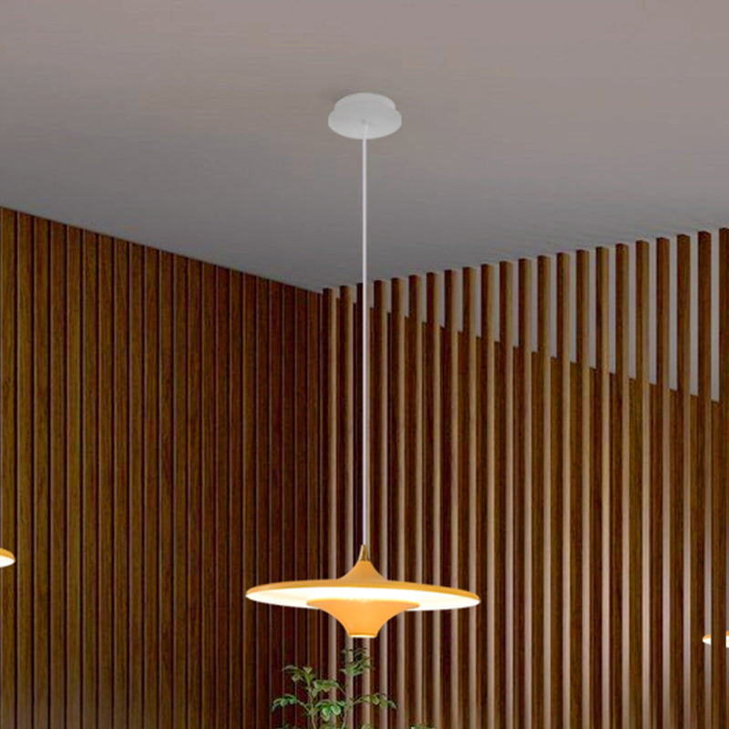 Nordic UFO Shape Pendant Light Colorful Metal Hanging Pendant for Living Room