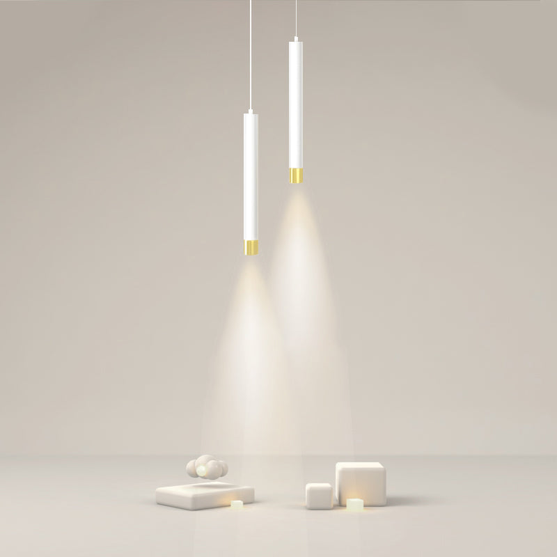 Cylinder Shape Metal Pendant Lights Modern Style Pendant Lighting Fixtures