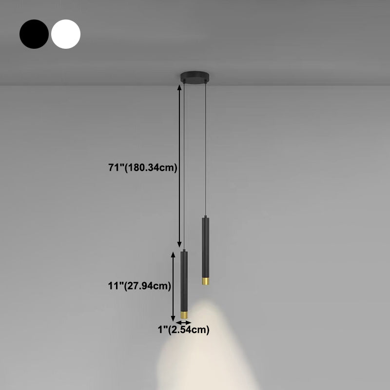 Forma in metallo a forma di cilindro Luci a sospensione Modern Style Apparecchi di illuminazione a sospensione