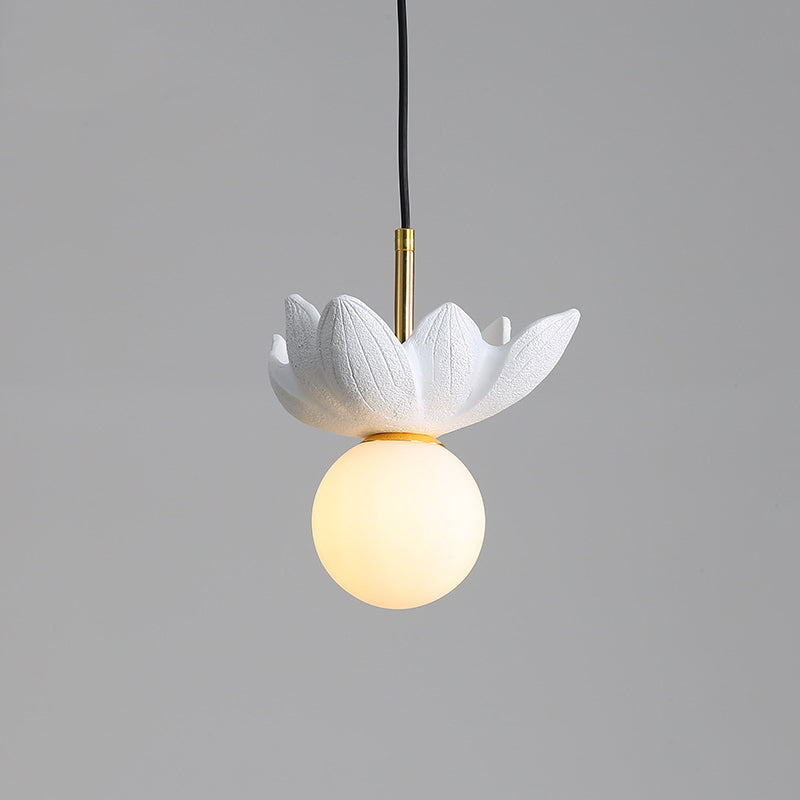 Moderner Stil Ball Down Lighting Glass 1 Light Hanging Lamp Kit