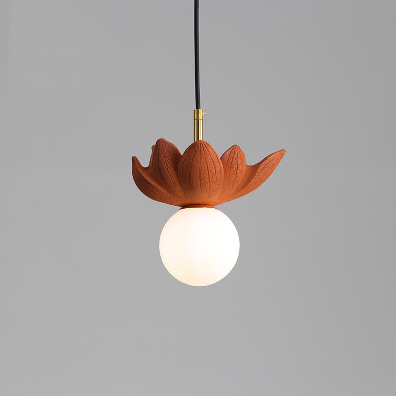 Moderner Stil Ball Down Lighting Glass 1 Light Hanging Lamp Kit