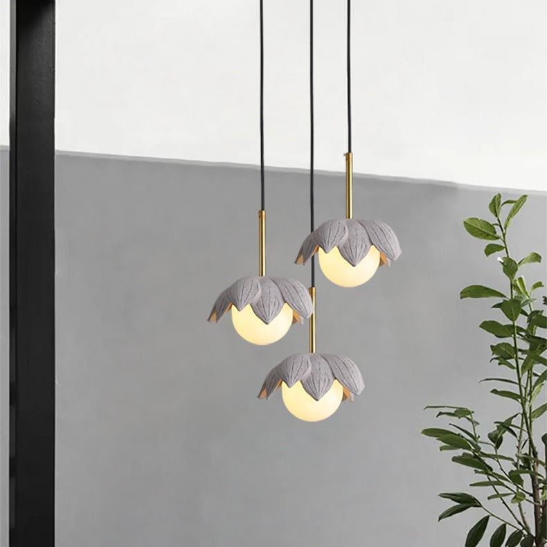 Modern Style Ball Down Lighting Glass 1 Light Hanging Lamp Kit