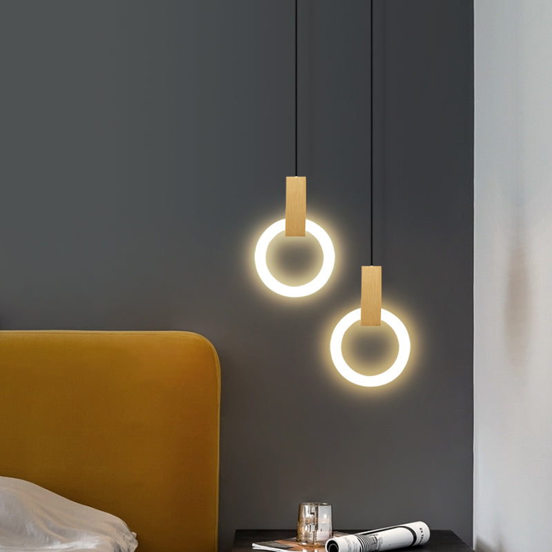 Circle Shape Metal Pendant Lights Modern Style Hanging Lamps
