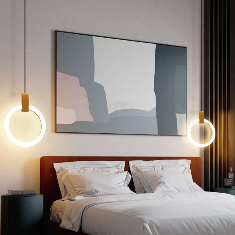 Kreisform Metall Anhänger Lichter Moderne Stilhängelampen