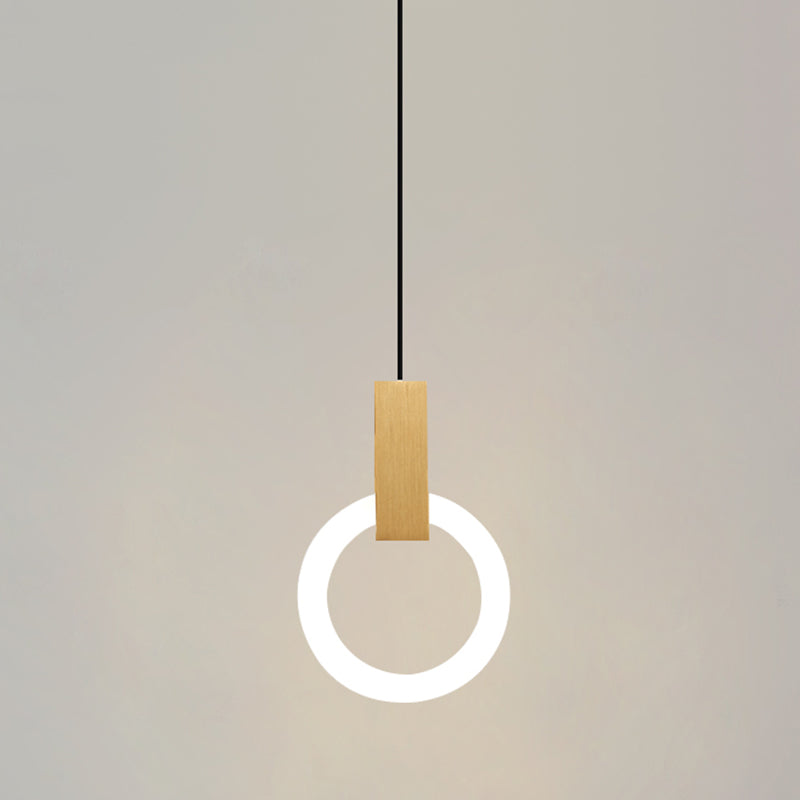 Circle Shape Metal Pendant Lights Modern Style Hanging Lamps