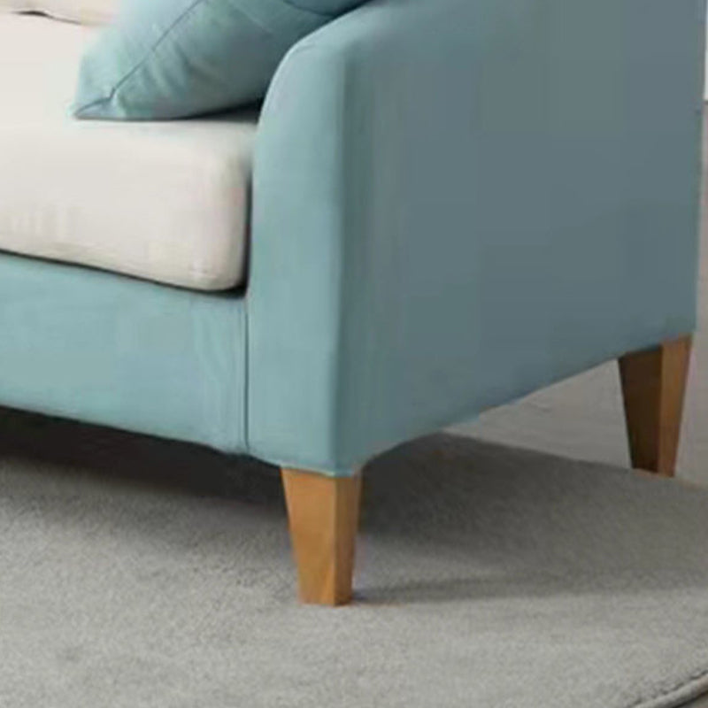 Loose Back Square Arm Sofa Nordic 24.4" D Slipcovered Loveseat