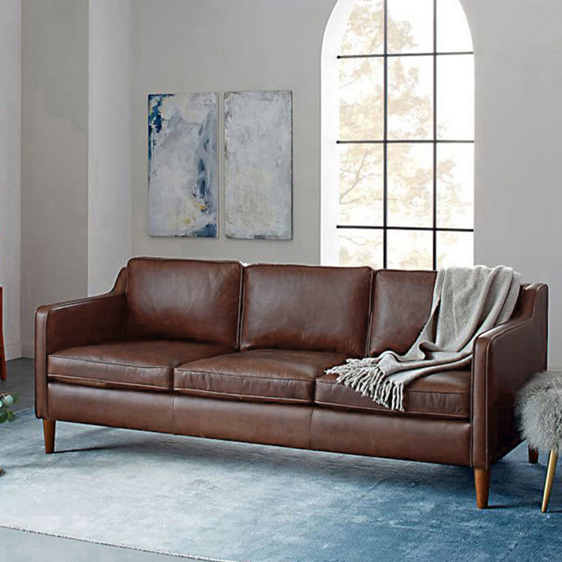 Faux Leather 35,43 "Haute Courette de coussins à 3 places Resicace