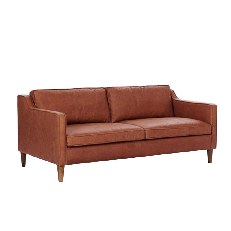 Faux Leather 35,43 "Haute Courette de coussins à 3 places Resicace