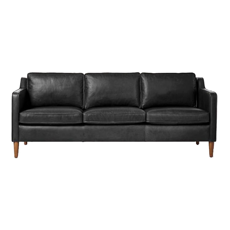 Faux Leather 35,43 "Haute Courette de coussins à 3 places Resicace