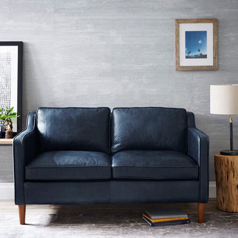 Faux Leather 35,43 "Haute Courette de coussins à 3 places Resicace