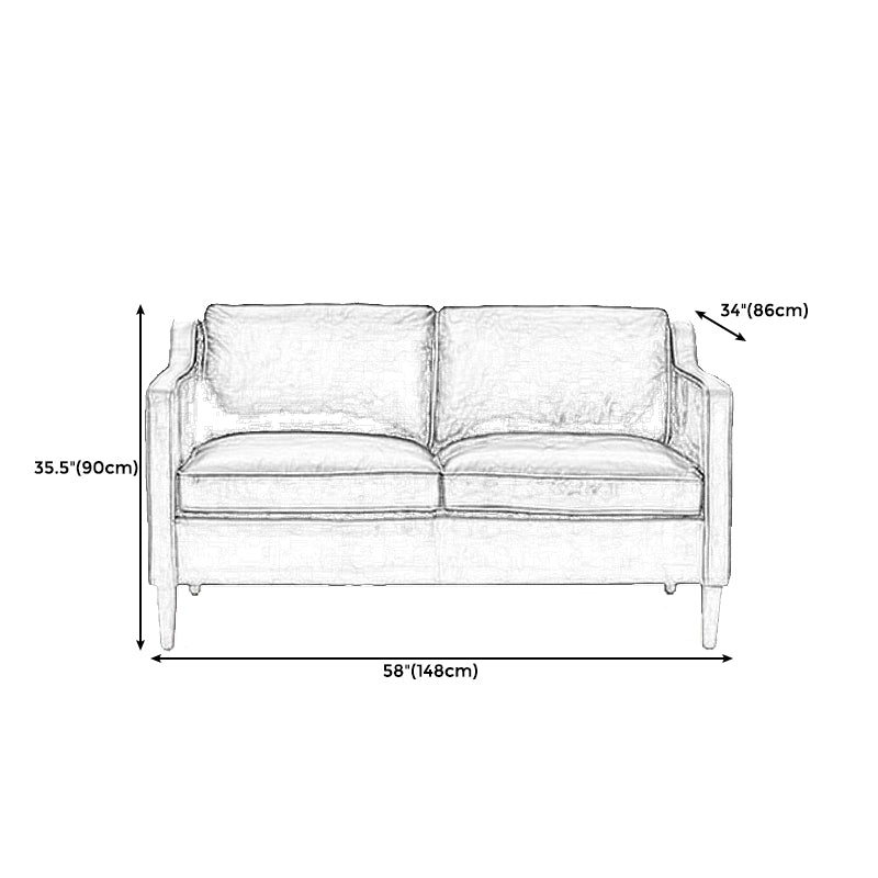 Faux Leather 35,43 "Haute Courette de coussins à 3 places Resicace
